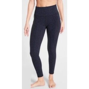 Athleta Salutation Stash Pocket Gravel Tight Leggings Women's Size S Navy Print